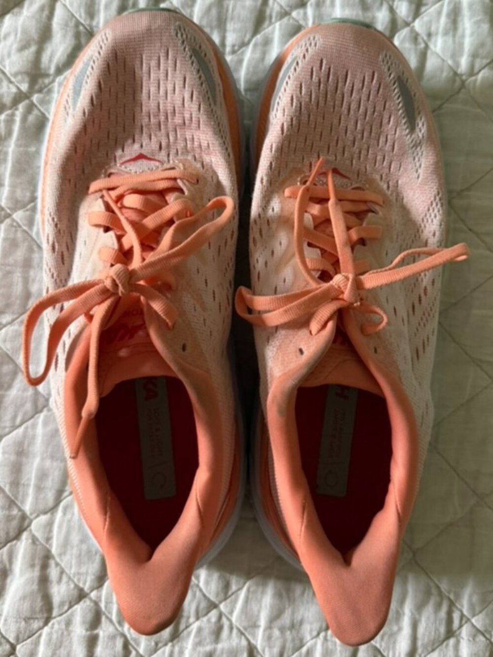 Hoka Clifton 8 Running Shoes, Cantaloupe/Silver Peony, Women's Size 8.5 - Picture 2 of 7